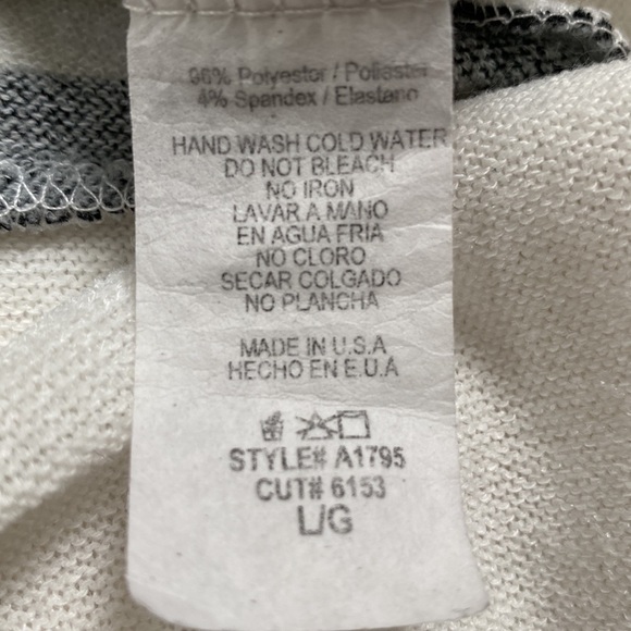 12PM by Mon Ami Stripe Top 💗 White Black Cream - Picture 11 of 11